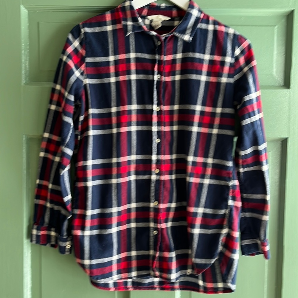 H & M plaid Blouse. Size 6